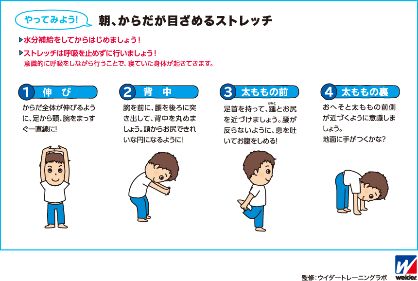 朝、からだが目覚めるストレッチ